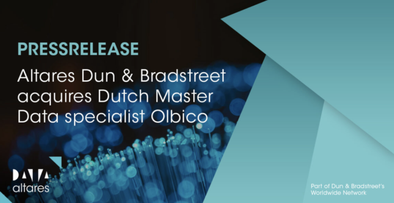 Altares Dun & Bradstreet strengthens market position with acquisition of master data specialist Olbico