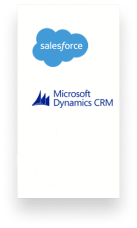 Salesforce en Microsoft Dynamics logo