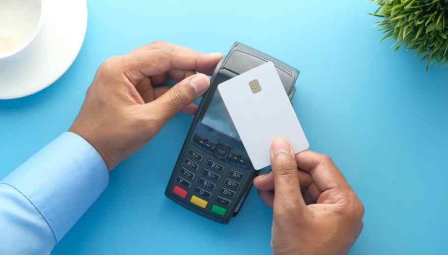 Card payment blue
